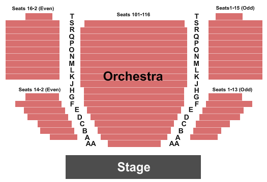 Stage 42 - New York Seating Chart: End Stage