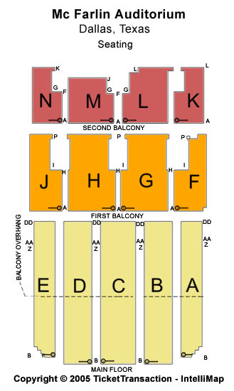 Mcfarlin Auditorium Seating Chart