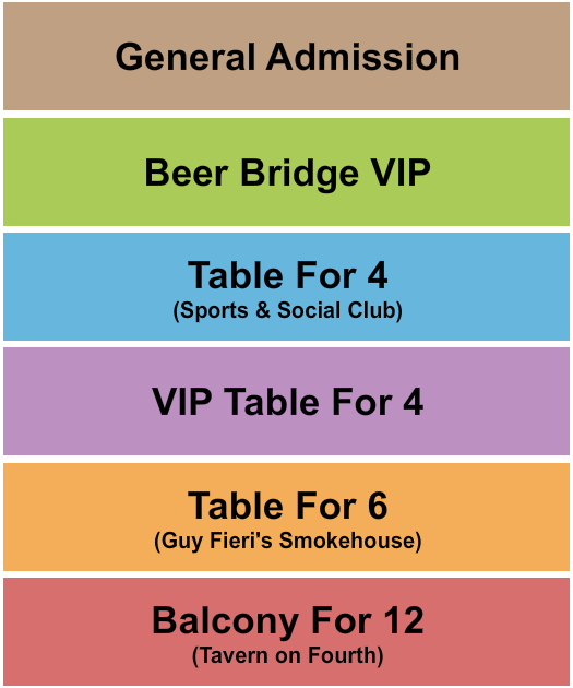 4th Street Live Seating Chart: GA Tiered 2