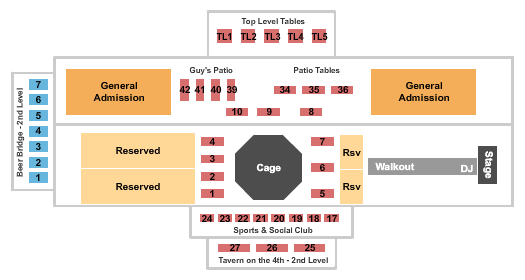 4th Street Live Seating Chart: MMA