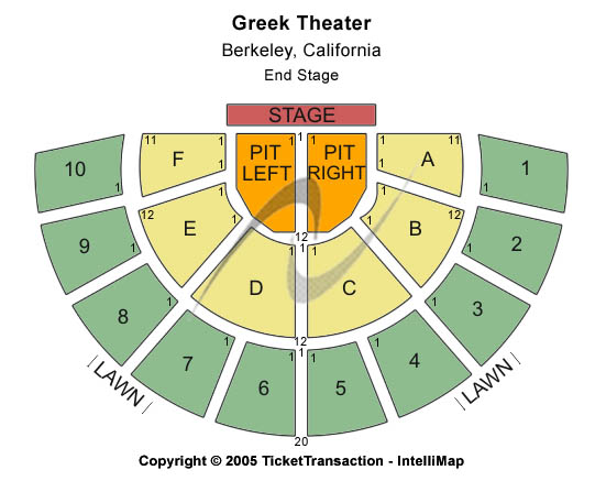 Uc Berkeley Greek Theater Seating Chart