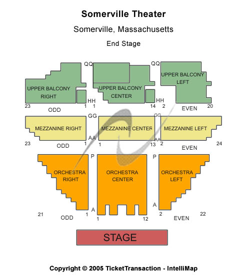 Somerville Theatre Seating Chart