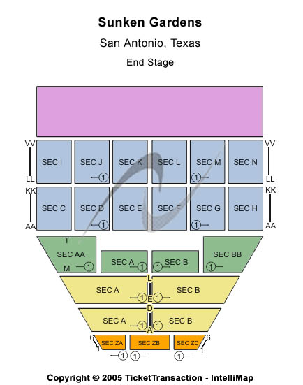 Sunken Gardens Seating Chart