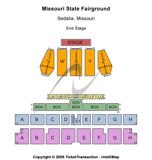 Missouri State Fairground Seating Chart