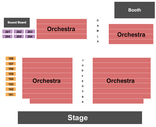 59e59 Theaters - Theater A Seating Chart: End Stage