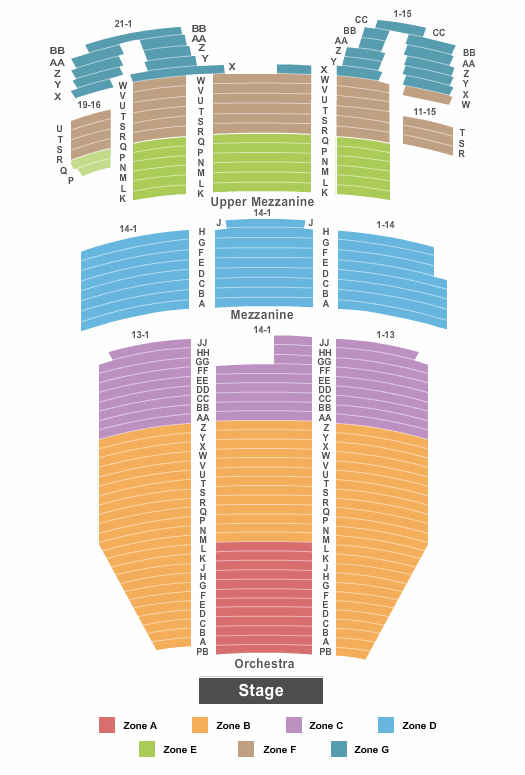 Les Miserables Seating Chart