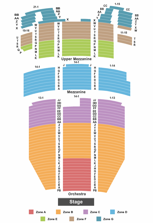 Andy Williams Theater Seating Chart
