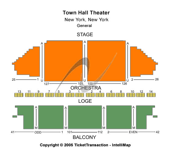 Town Hall Theatre - NY Seating Chart: Other