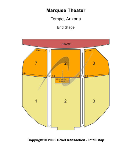 Marquee Theatre Tempe Seating Chart