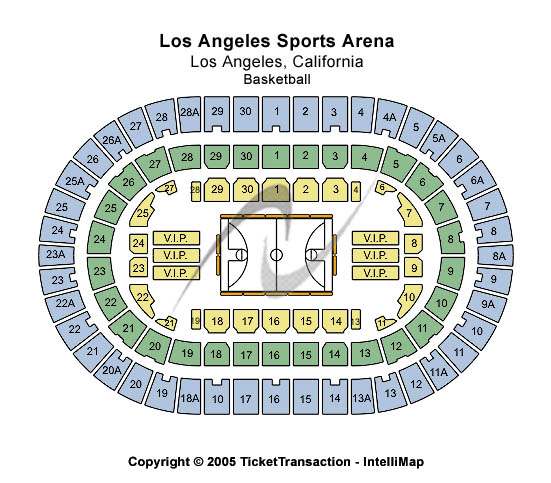 La Sports Arena Seating Chart Concert