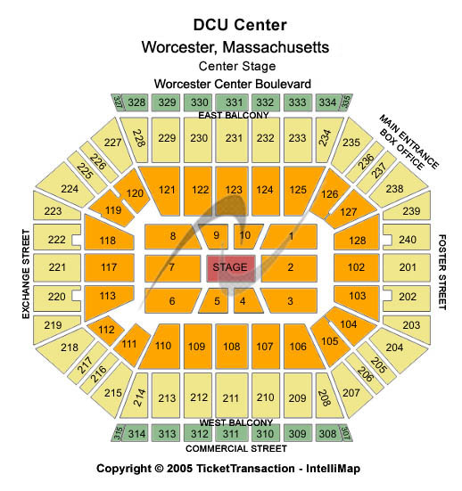 Disney On Ice Tickets Seating Chart DCU Center Center Stage