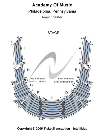 Academy Of Music Seating Chart: T-Stage