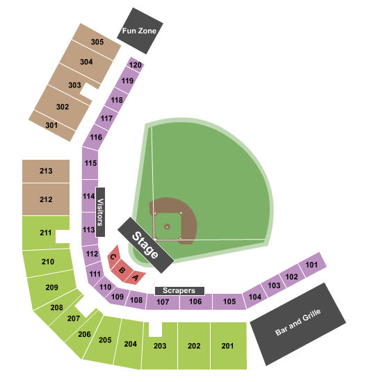 7 17 Credit Union Field at Eastwood Seating Chart: Concert