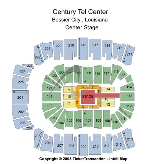 Brookshire Grocery Arena Seating Chart: Center Stage