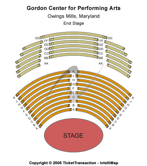 Gordon Center For Performing Arts Seating Chart