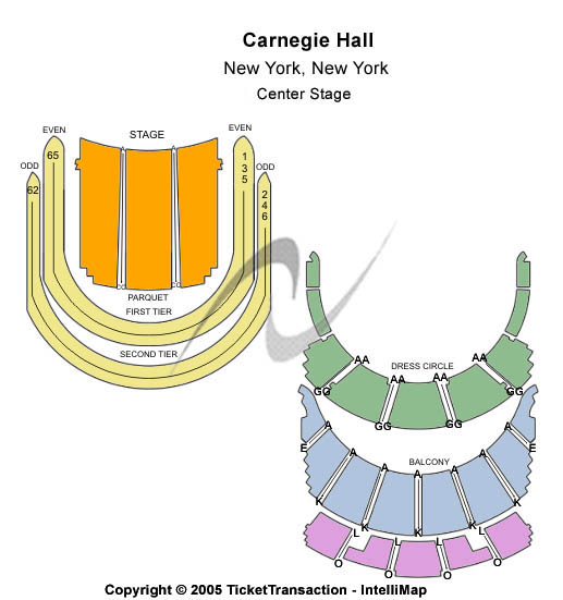 Carnegie Hall Stern Auditorium Seating Chart