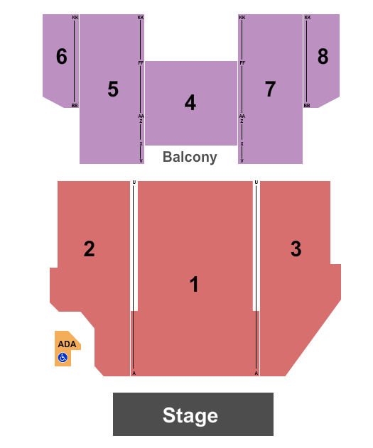 7th Street Theatre Seating Chart: Endstage