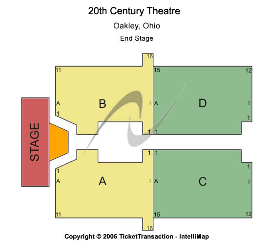 20th Century Theatre Seating Chart