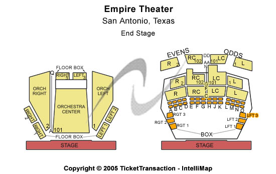 Charline McCombs Empire Theatre Seating Chart