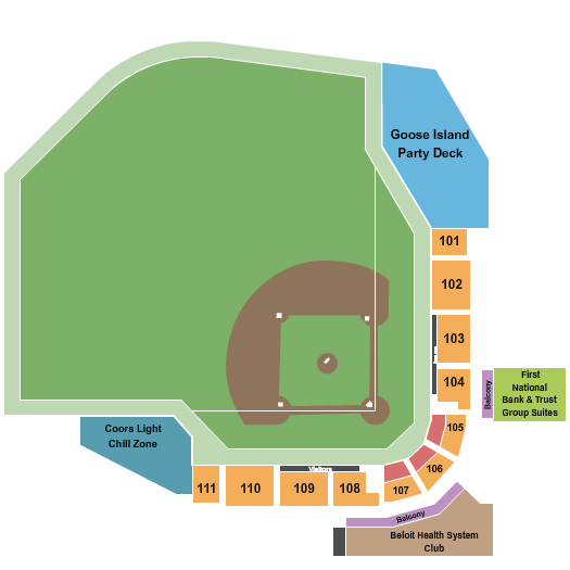 ABC Supply Stadium Seating Chart: Baseball