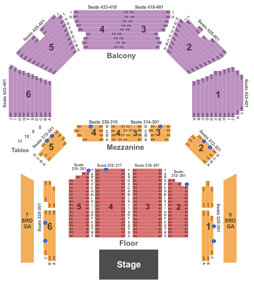 The Hamilton Live Seating Chart