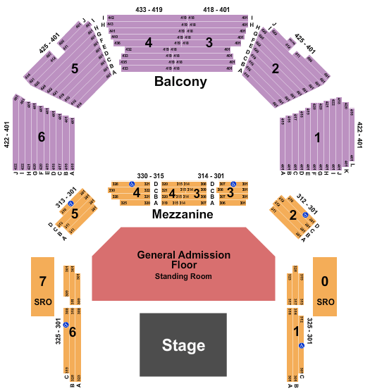 ACL Live At The Moody Theater Map