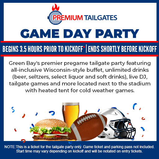 Premium Tailgate Lot - Green Bay Seating Chart: Tailgate