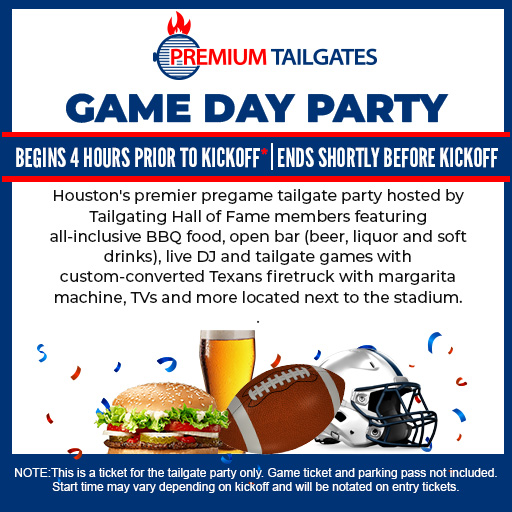 Premium Tailgate Tent - Houston Seating Chart: Tailgate