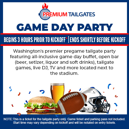 Premium Tailgate Tent - Landover Seating Chart: Tailgate
