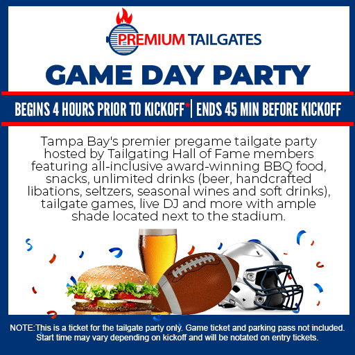 Premium Tailgate Lot - Tampa Seating Chart: Tailgate 2