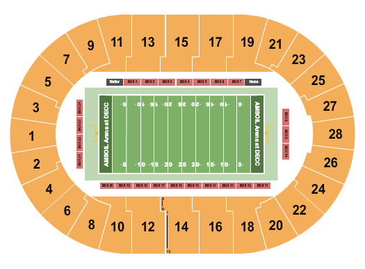 AMSOIL Arena At DECC Seating Chart: Football