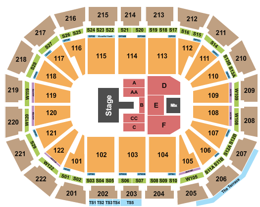 AO Arena Seating Chart: Shreya Ghoshal