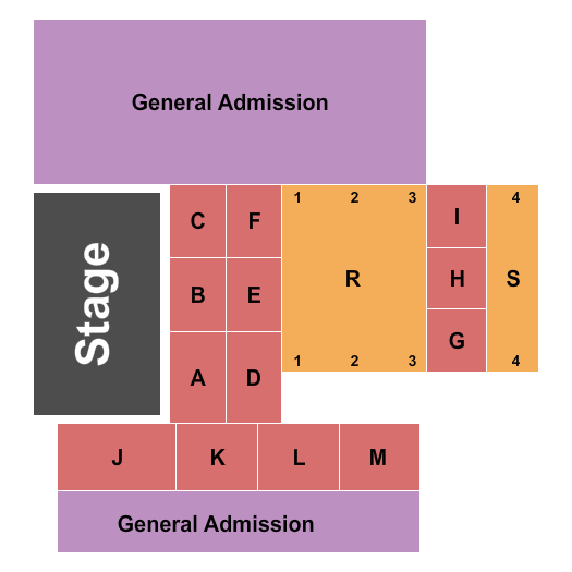 ASU Kerr Cultural Center Seating Chart: Endstage Tables 3