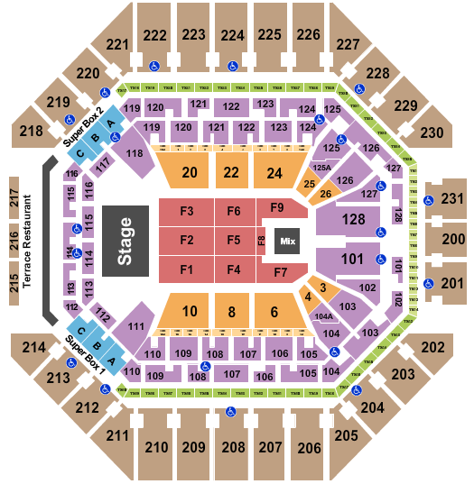 Frost Bank Center Seating Chart: Endstage 4