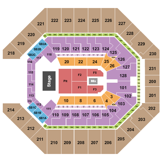 Frost Bank Center Seating Chart: Endstage Pit