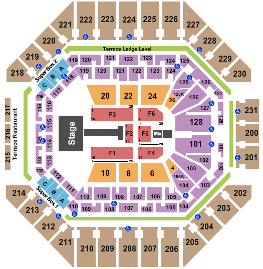 Frost Bank Center Seating Chart