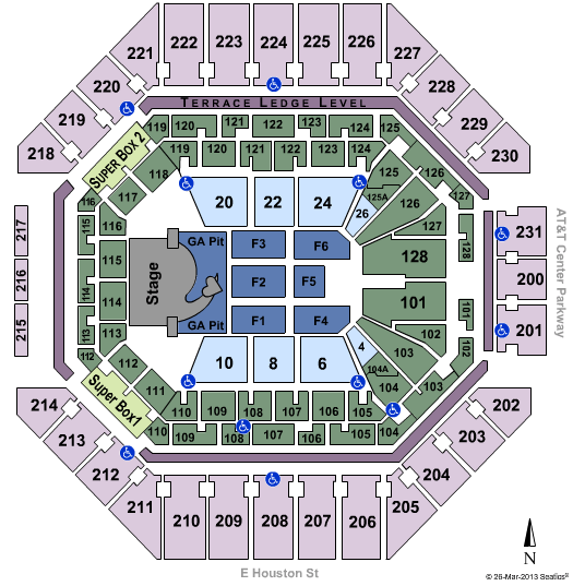 AT&T Center Seating Chart