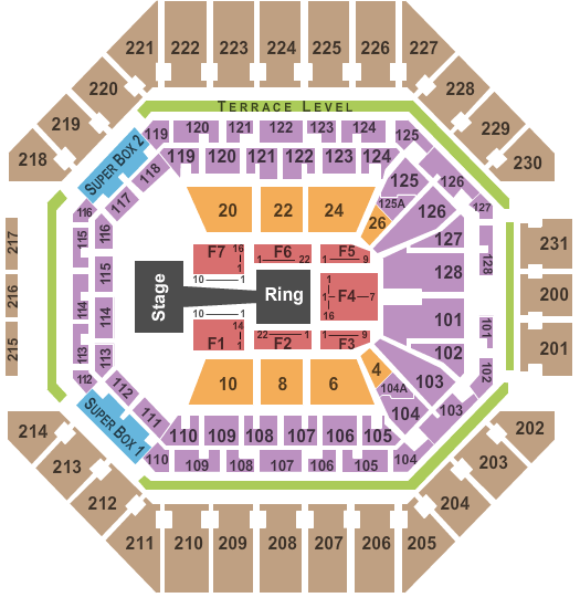Quicken Loans Arena Seating Chart Wwe Raw
