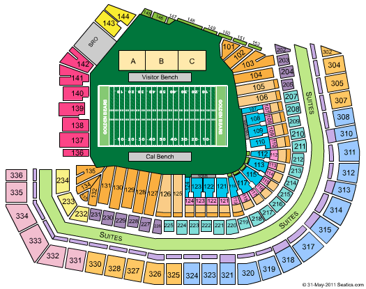 Oracle Park Seating Chart: Football