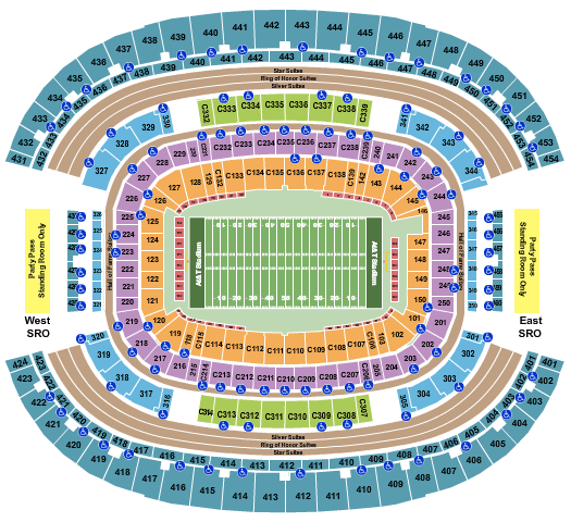 AT&T Stadium Map
