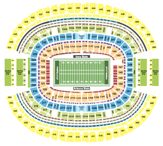 AT&T Stadium Seating Chart: Football RW - Big 12 Championships