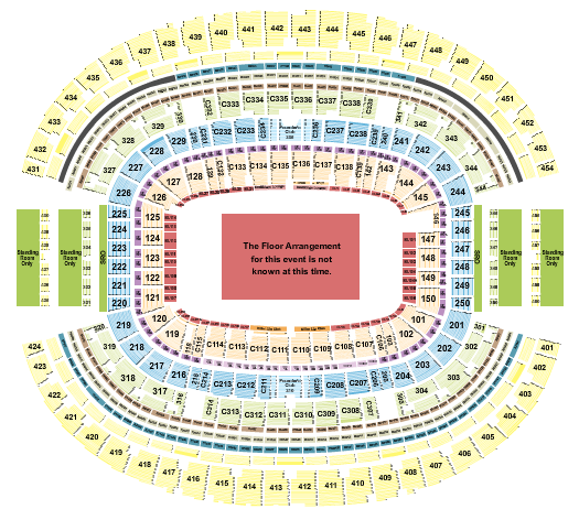 AT&T Stadium Seating Chart: Generic
