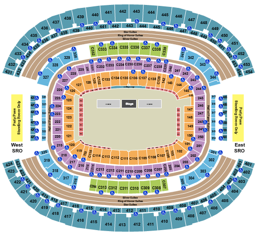 AT&T Stadium Seating Chart: PBR 3