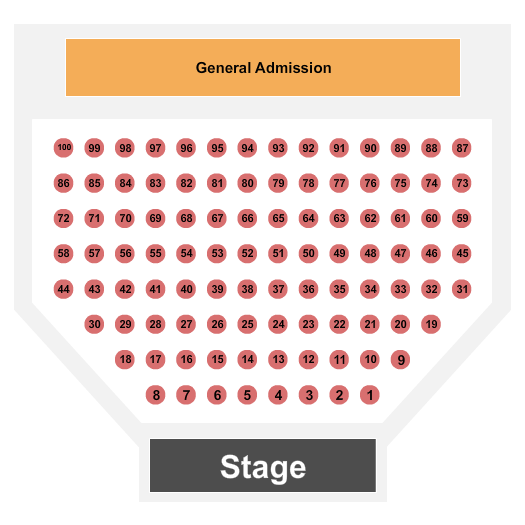 AV Event Center Seating Chart: Endstage Tables & GA