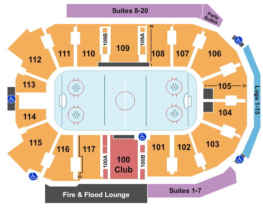 Abbotsford Centre Seating Chart: Hockey