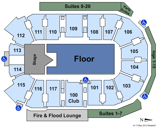 Abbotsford Entertainment & Sports Center Seating Chart