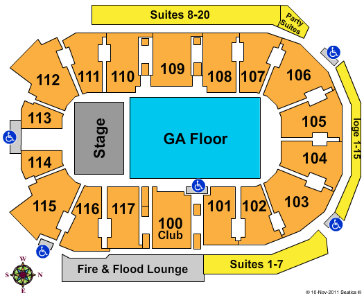 Abbotsford Entertainment & Sports Center Seating Chart