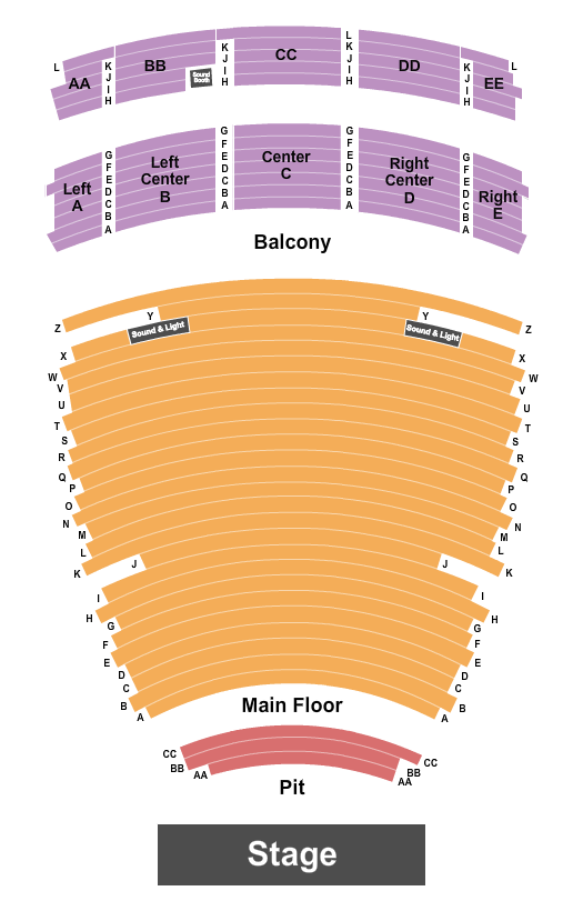 Abilene Auditorium At Abilene Convention Center Seating Chart: Endstage Pit