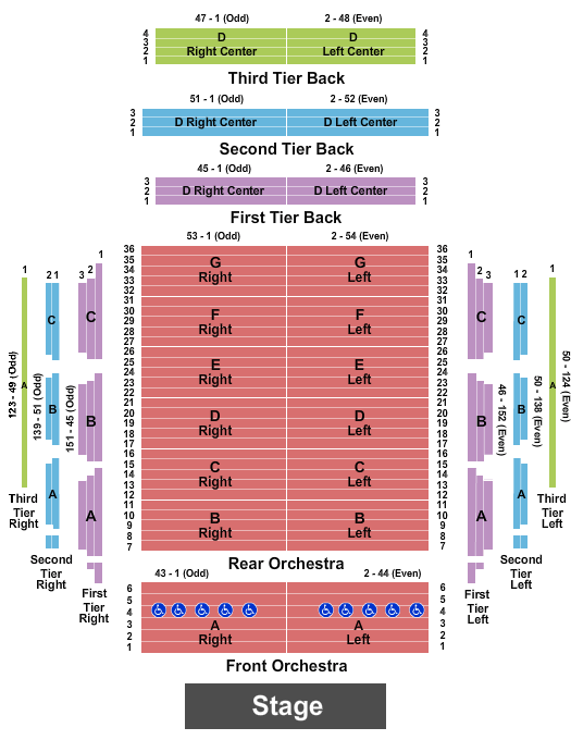 Abravanel Hall Seating Chart: End Stage