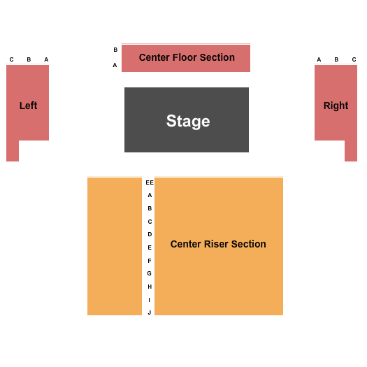 Academy Center of the Arts Seating Chart: End Stage